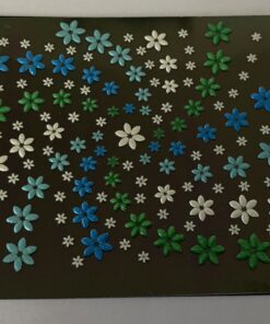 Profi NailArt Sticker - Blumenmuster mit leichtem Glitzereffekt.